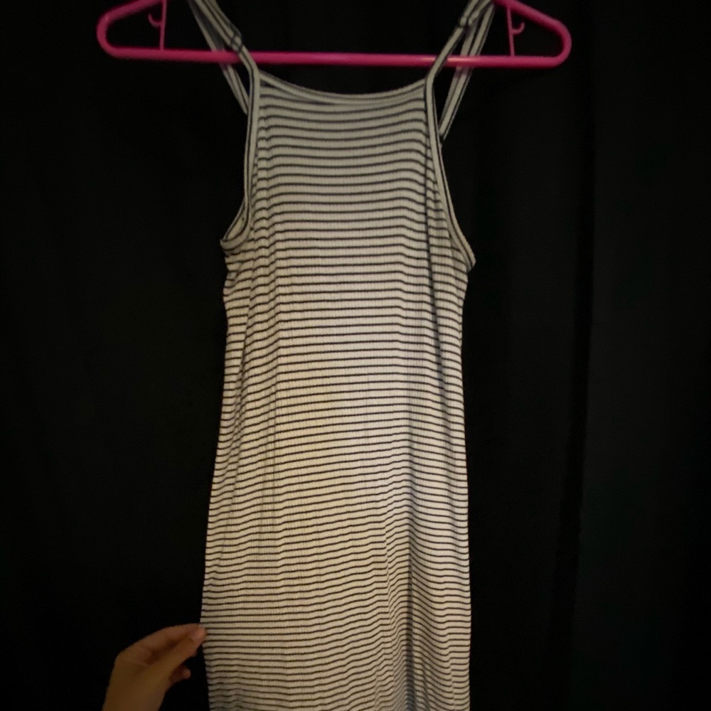 Stripped flowy mini dress!
